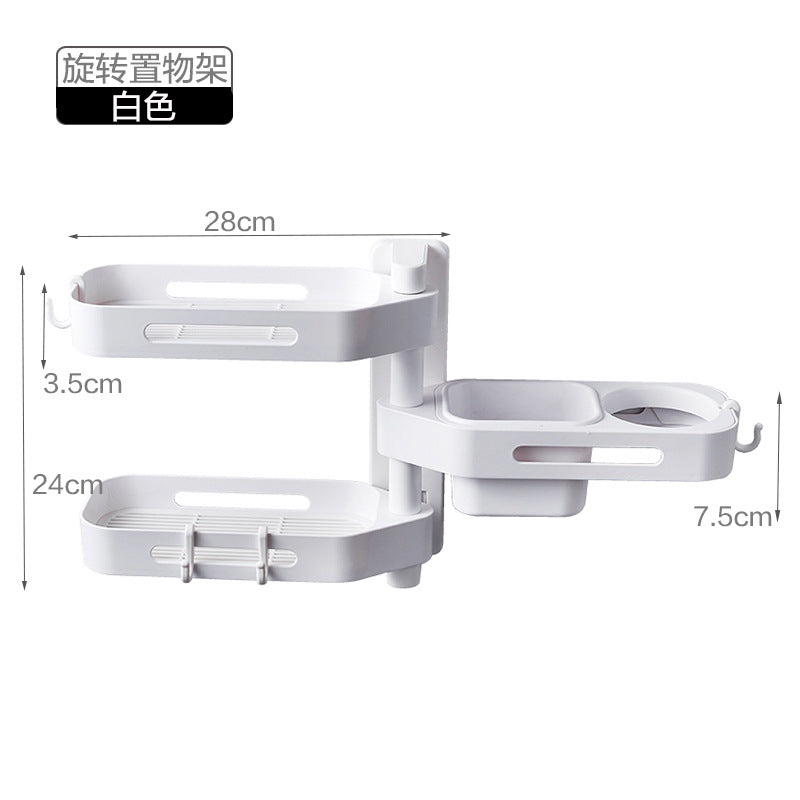Storage Rack — Rotating No-Drill Organize