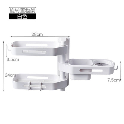 Storage Rack — Rotating No-Drill Organize