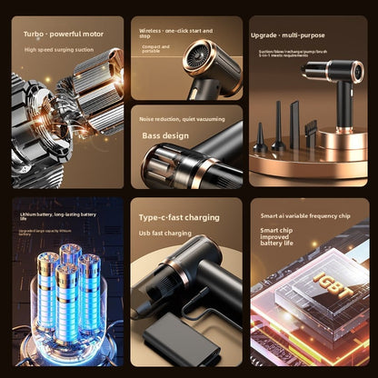 AeroLux Cordless Handheld Vacuum — High-Power Suction for Home & Car